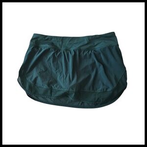 Lululemon Dark Green Workout Skort Sz 10